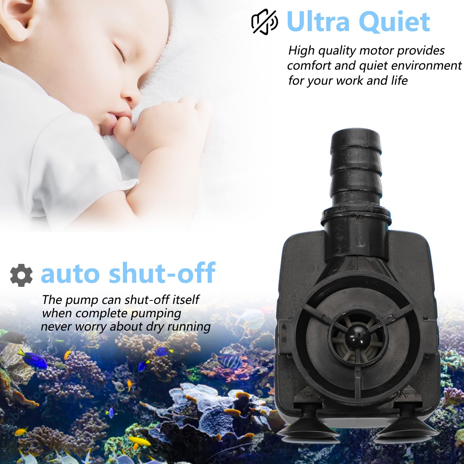 Alizzy pump control knob enables adjustable flow for customization.