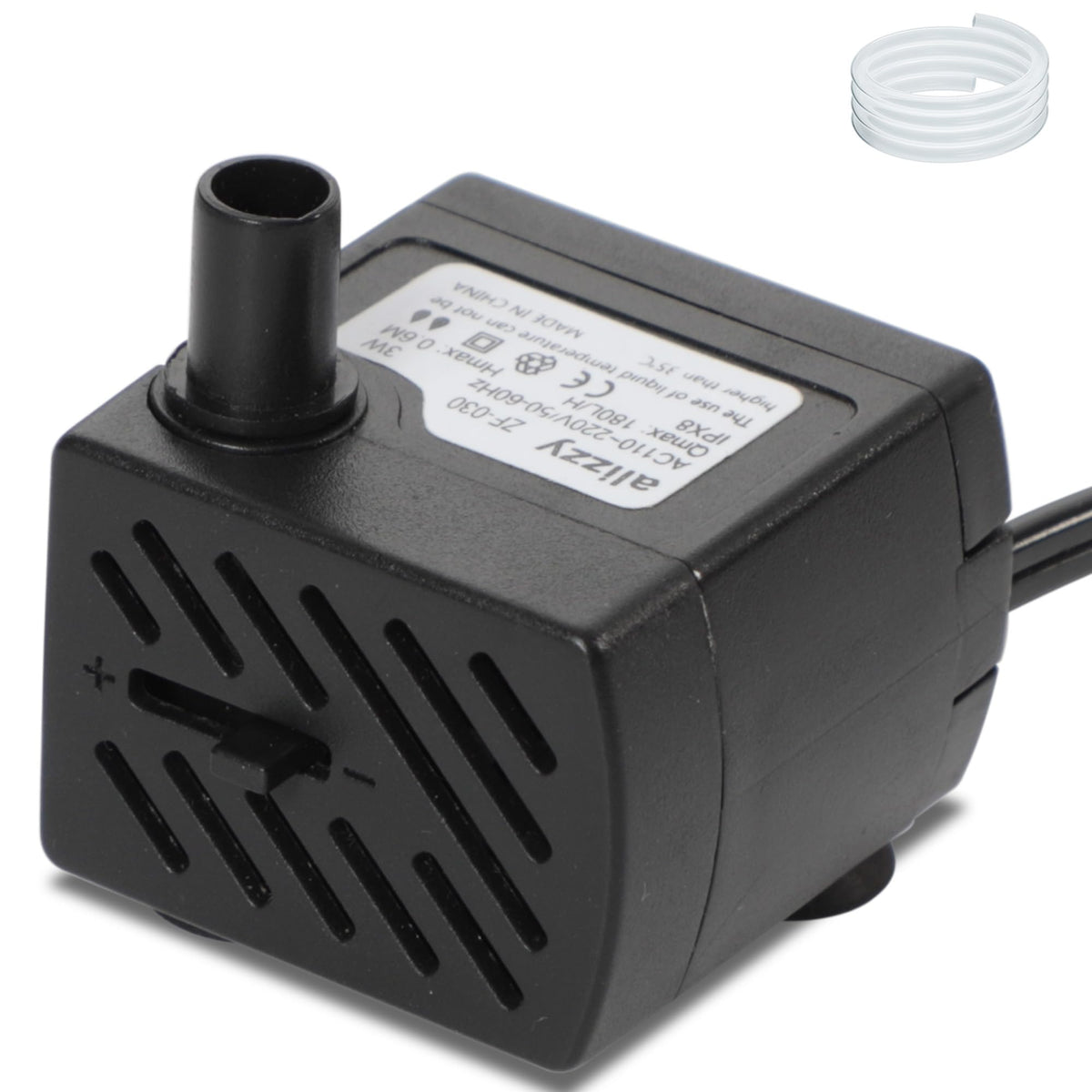 Alizzy 50 GPH pump front view for compact systems