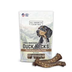 All American Canine duck necks package—single-ingredient chew ideal for training rewards.