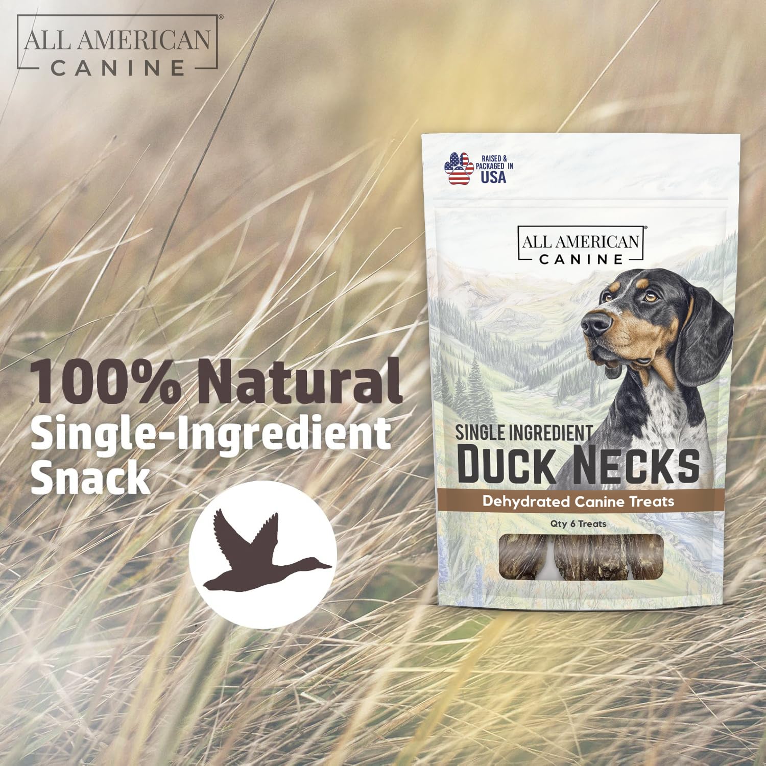 All American Canine duck-neck-treats-texture shows satisfying chew that supports dental health routines.