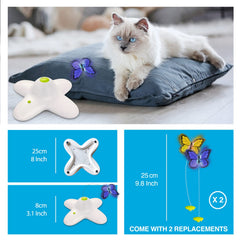 ALL FOR PAWS 360-degree rotating butterfly teaser captivates curious cats.