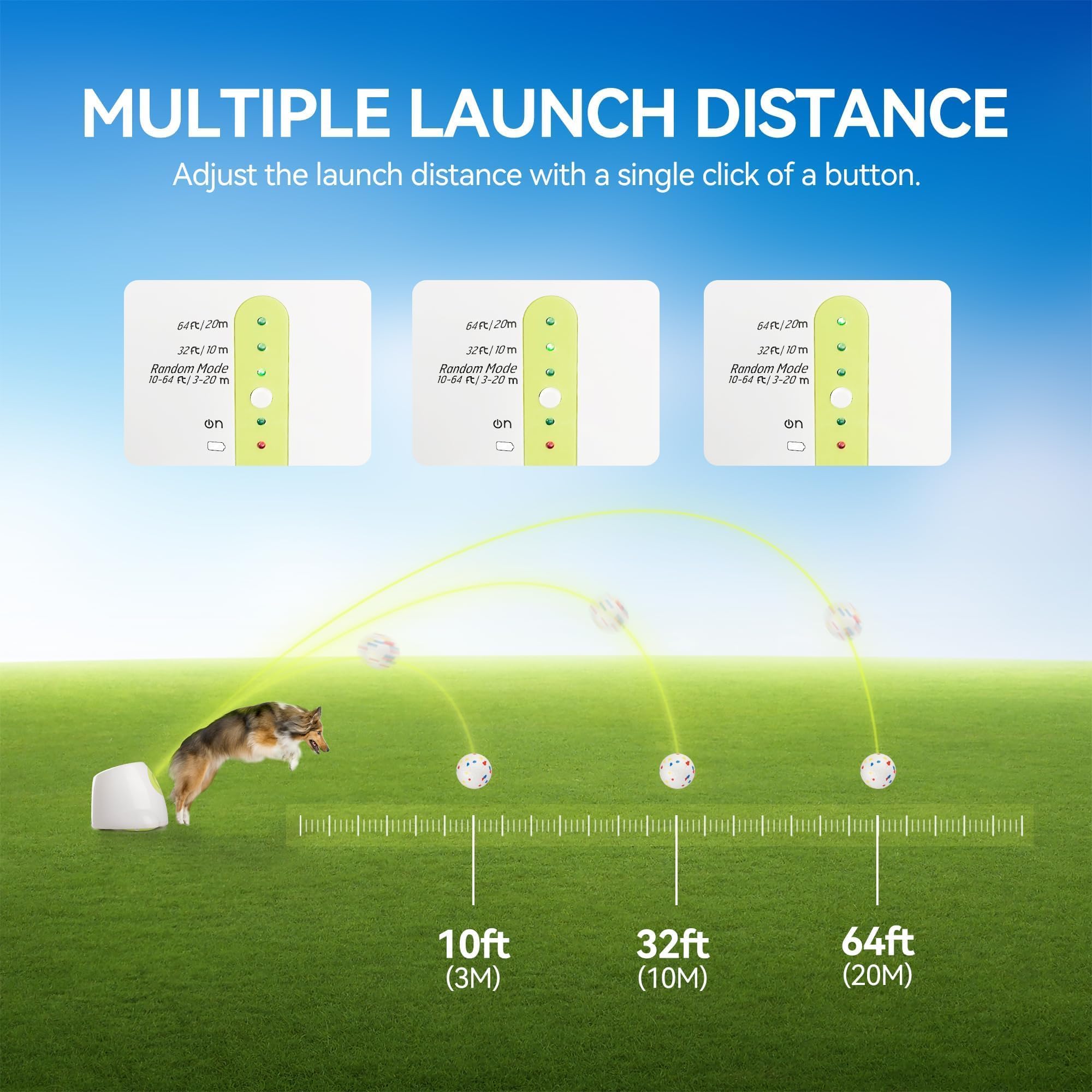 ALL FOR PAWS ball launcher rechargeable battery demonstrates cordless play in any outdoor space.