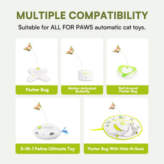 ALL FOR PAWS upgraded fabric butterfly closeup highlighting durable fluttering motion for cat play
