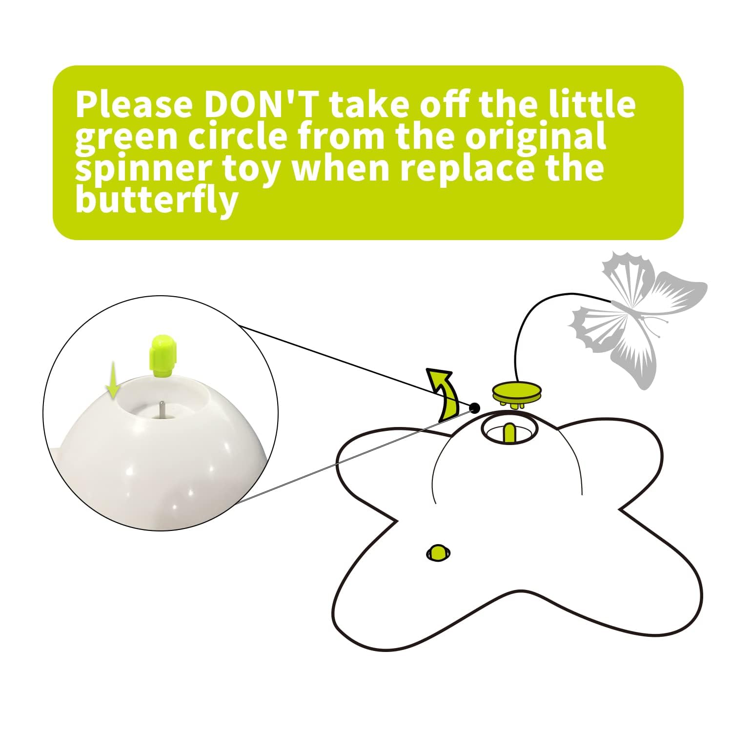 All for Paws cat enjoying spinner play with butterfly, promotes active engagement