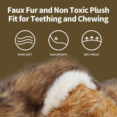 ALL FOR PAWS chipmunk dog toy back view highlights durable stitching for safe play