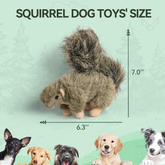 ALL FOR PAWS Classic Squirrel Small toy includes squeaker for extra interactive fun.