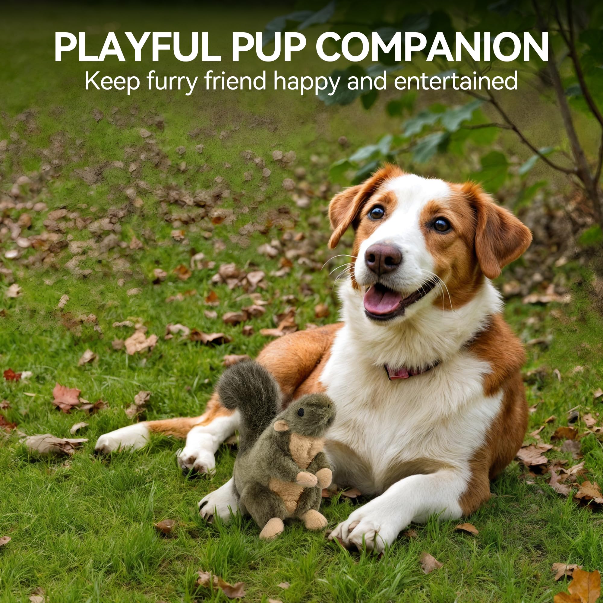 ALL FOR PAWS Classic Squirrel Small promotes supervised play to protect personal items.