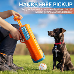 ALL FOR PAWS dog ball launcher side view emphasizes lightweight carry.