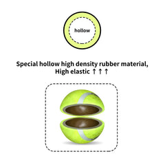 ALL FOR PAWS dog tennis ball 2-inch diameter fits multiple dogs and launchers.