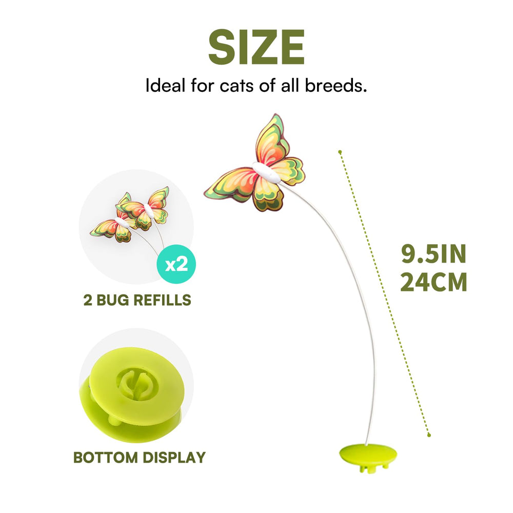 ALL FOR PAWS easy-install butterfly refill demonstrating quick replacement for uninterrupted fun