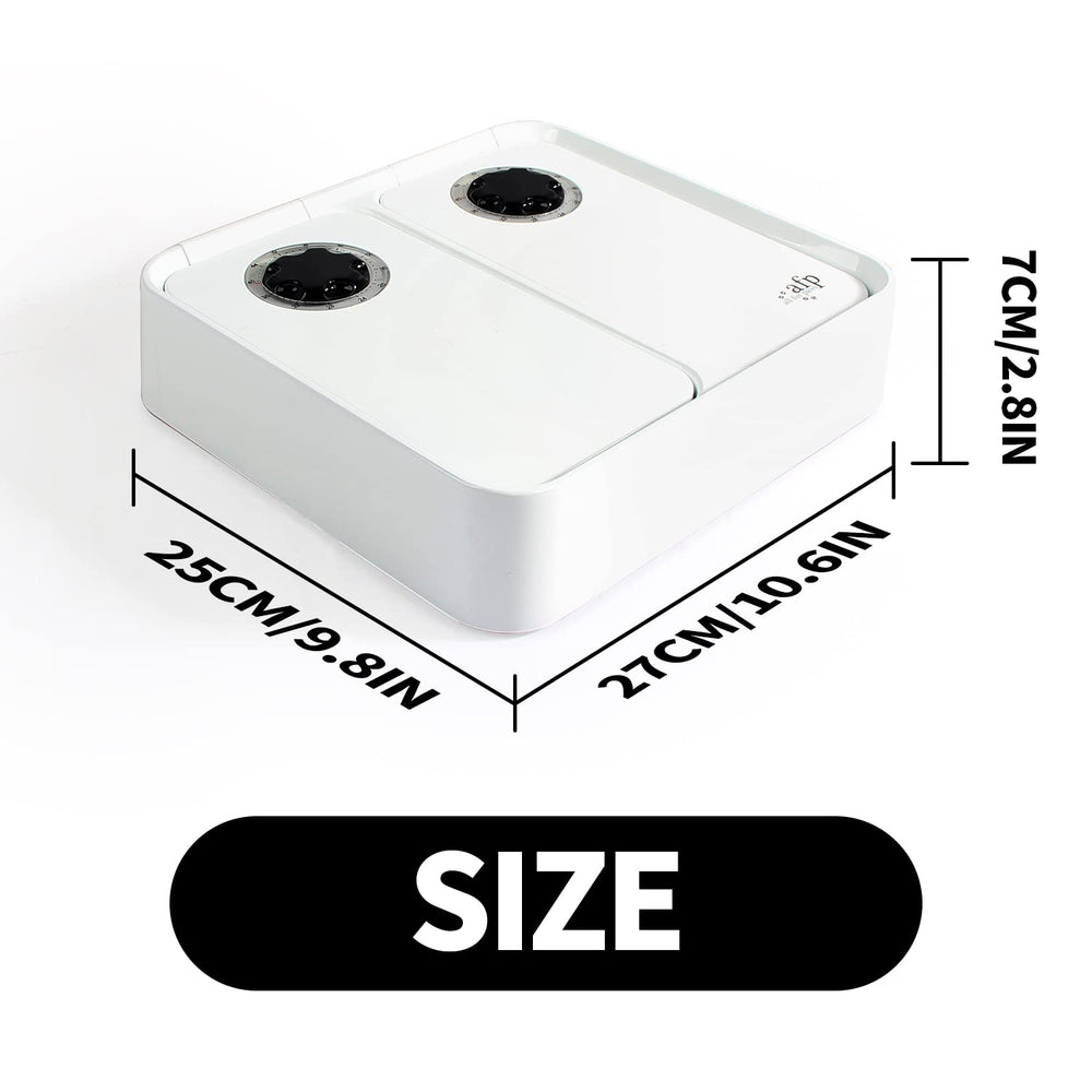 ALL FOR PAWS feeder lid anti-tamper keeps pets out and reduces mess.