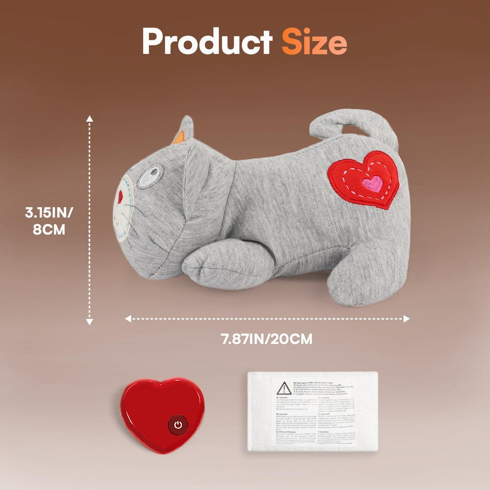 ALL FOR PAWS heartbeat cat plush toy ideal for bedtime routines.