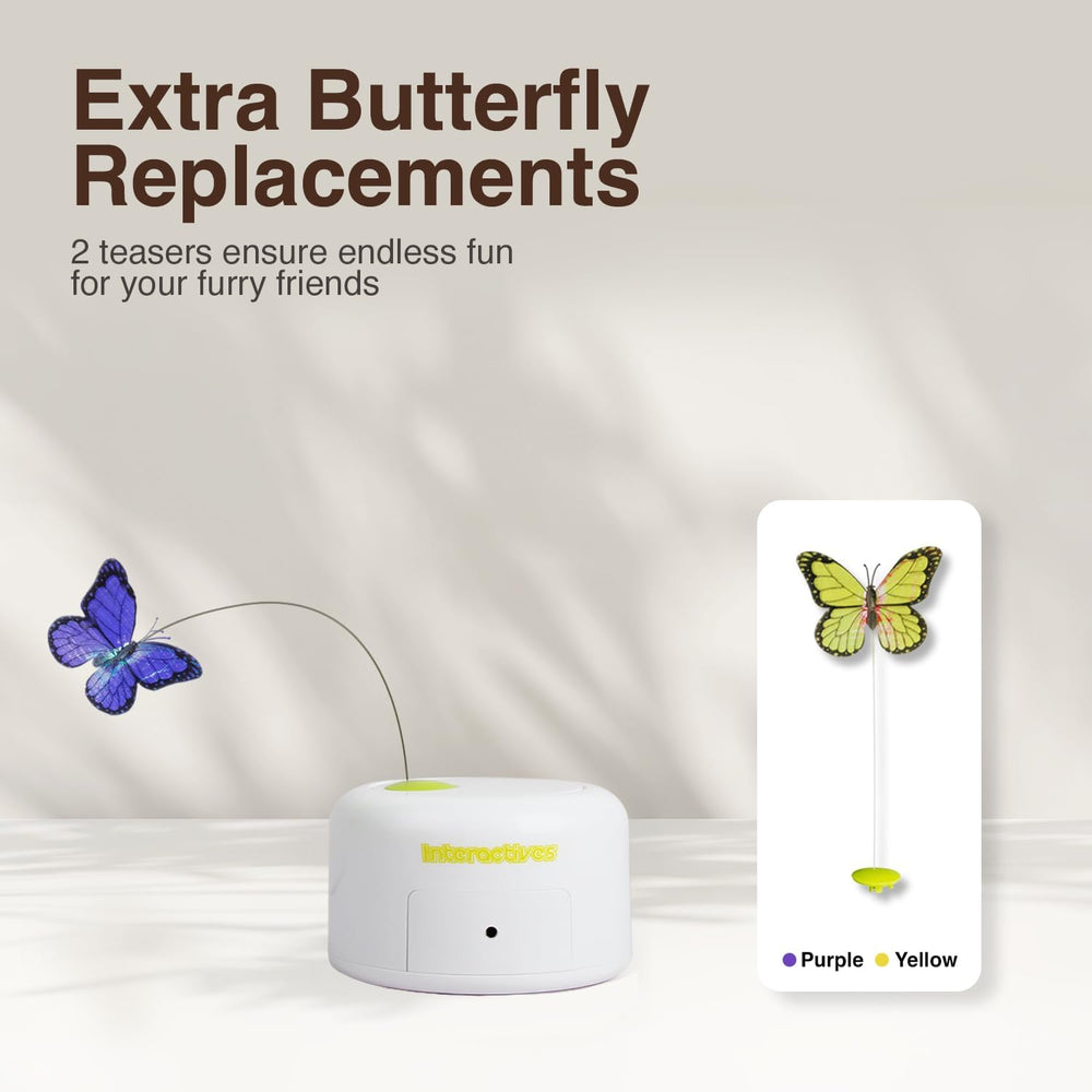 ALL FOR PAWS Butterfly Toy—anti-skid base keeps play safe and stable.