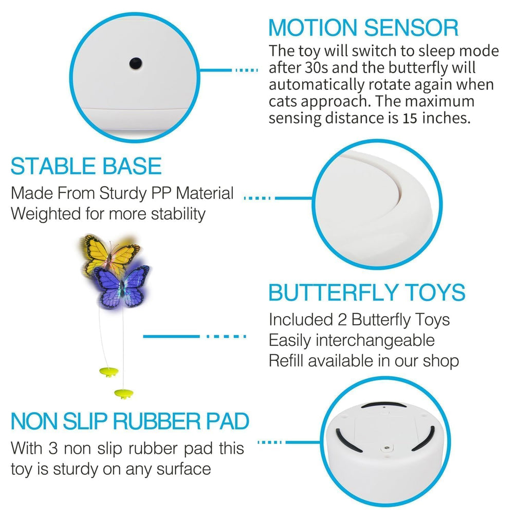 ALL FOR PAWS Butterfly Toy—kittens enjoy interactive exploration with realistic butterfly design.