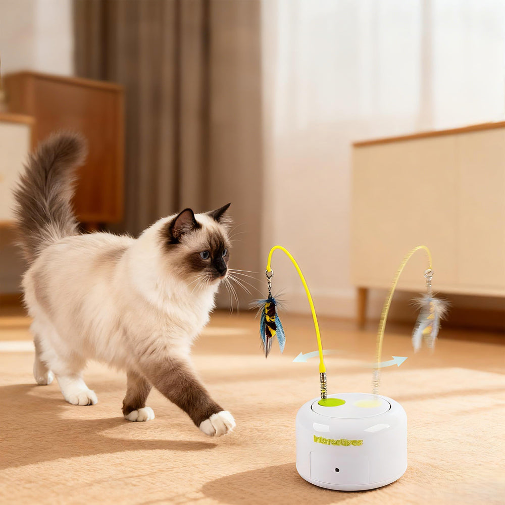 ALL FOR PAWS Interactive Cat Toy battery-saving mode extends playtime through energy efficiency.
