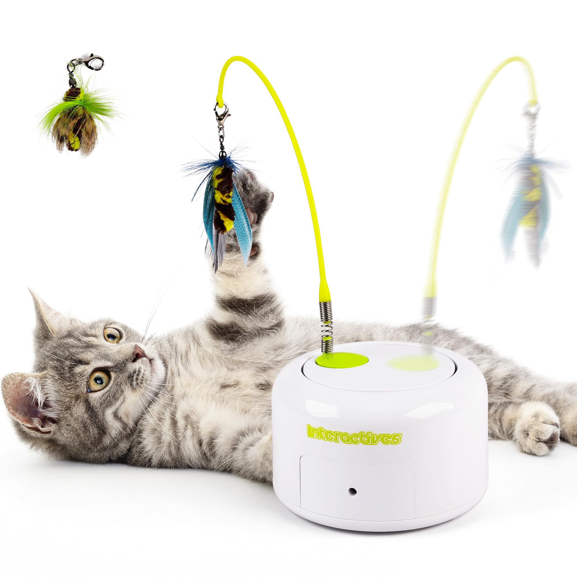 ALL FOR PAWS Interactive Cat Toy bug flutter on floor boosts curiosity and exercise.