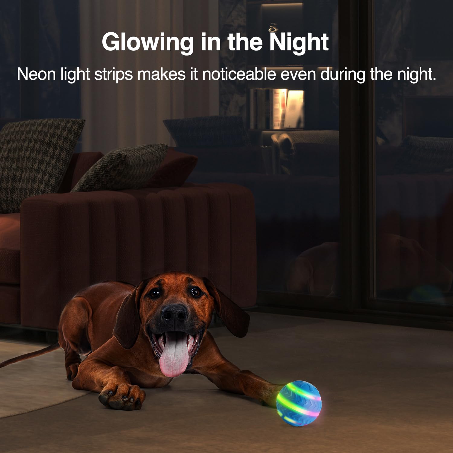 ALL FOR PAWS LED Ball energy-saving mode extends playtime between charges