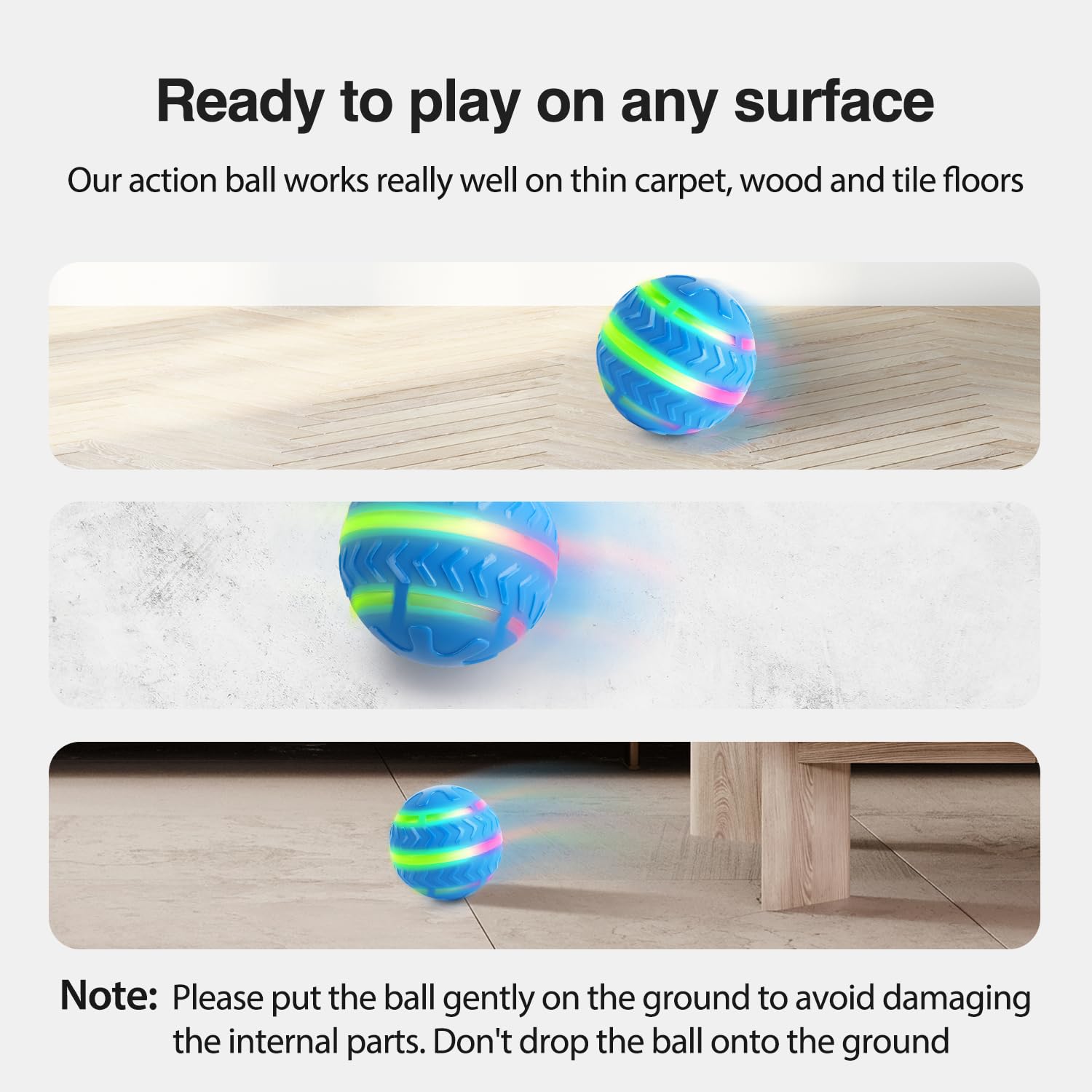 ALL FOR PAWS LED Ball irregular rolling delivers surprising fetch sessions