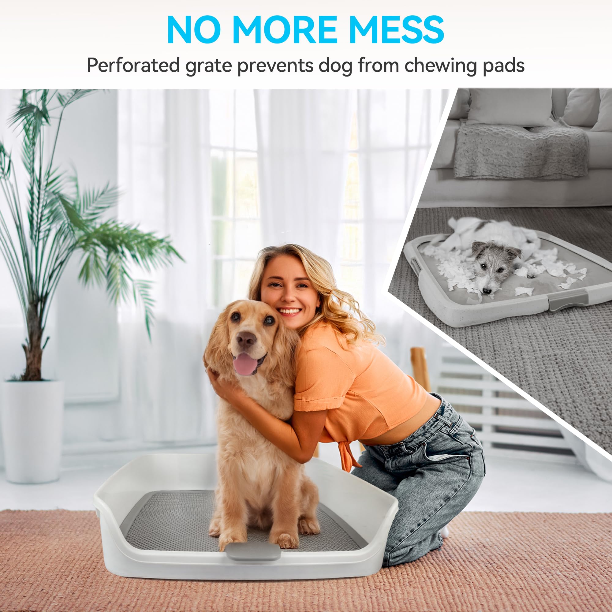 ALL FOR PAWS practical indoor potty fits into typical home layouts.