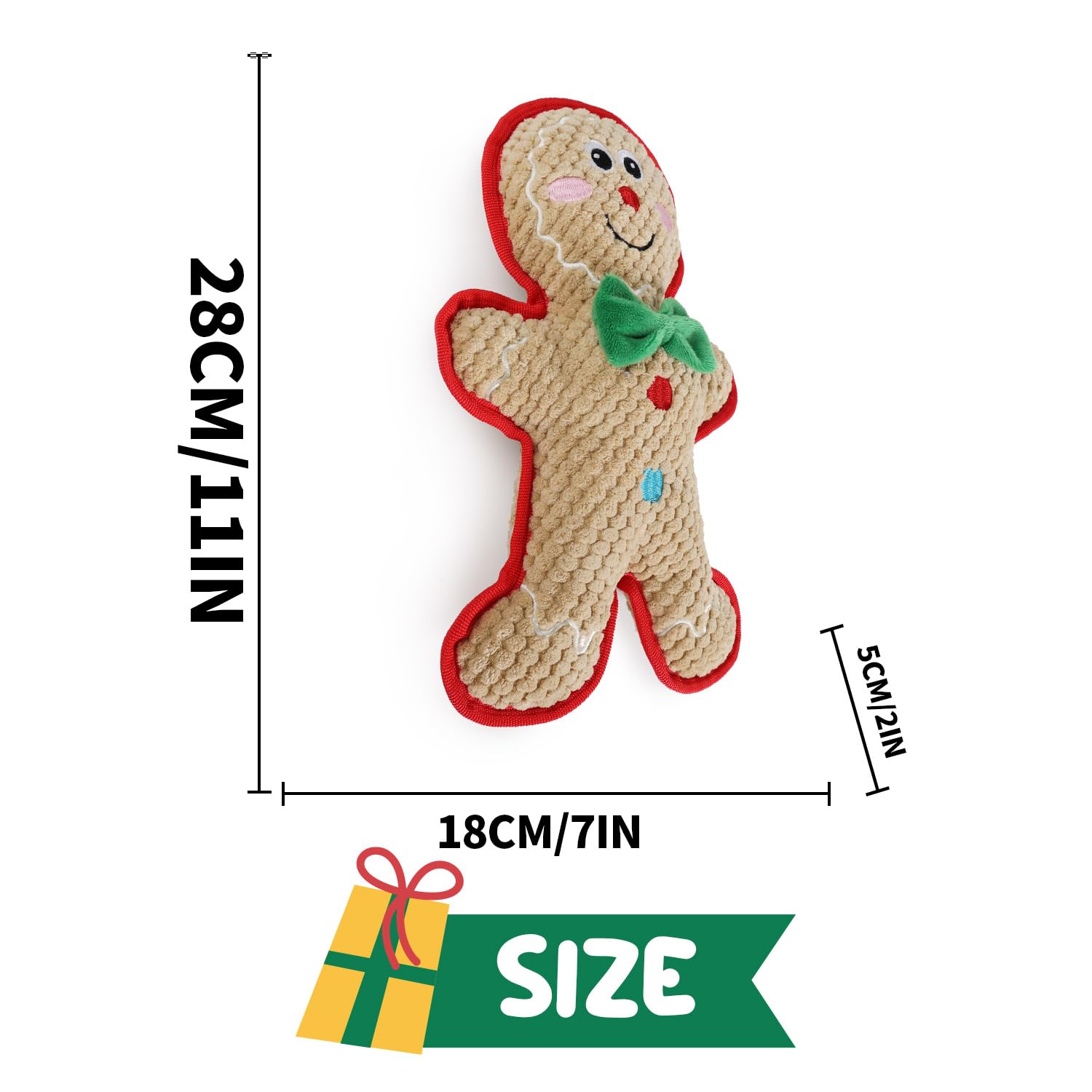 ALL FOR PAWS soft cotton-liner gingerbread toy for safe teething