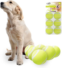 ALL FOR PAWS 2.5-inch tennis ball in yellow for fetch visibility