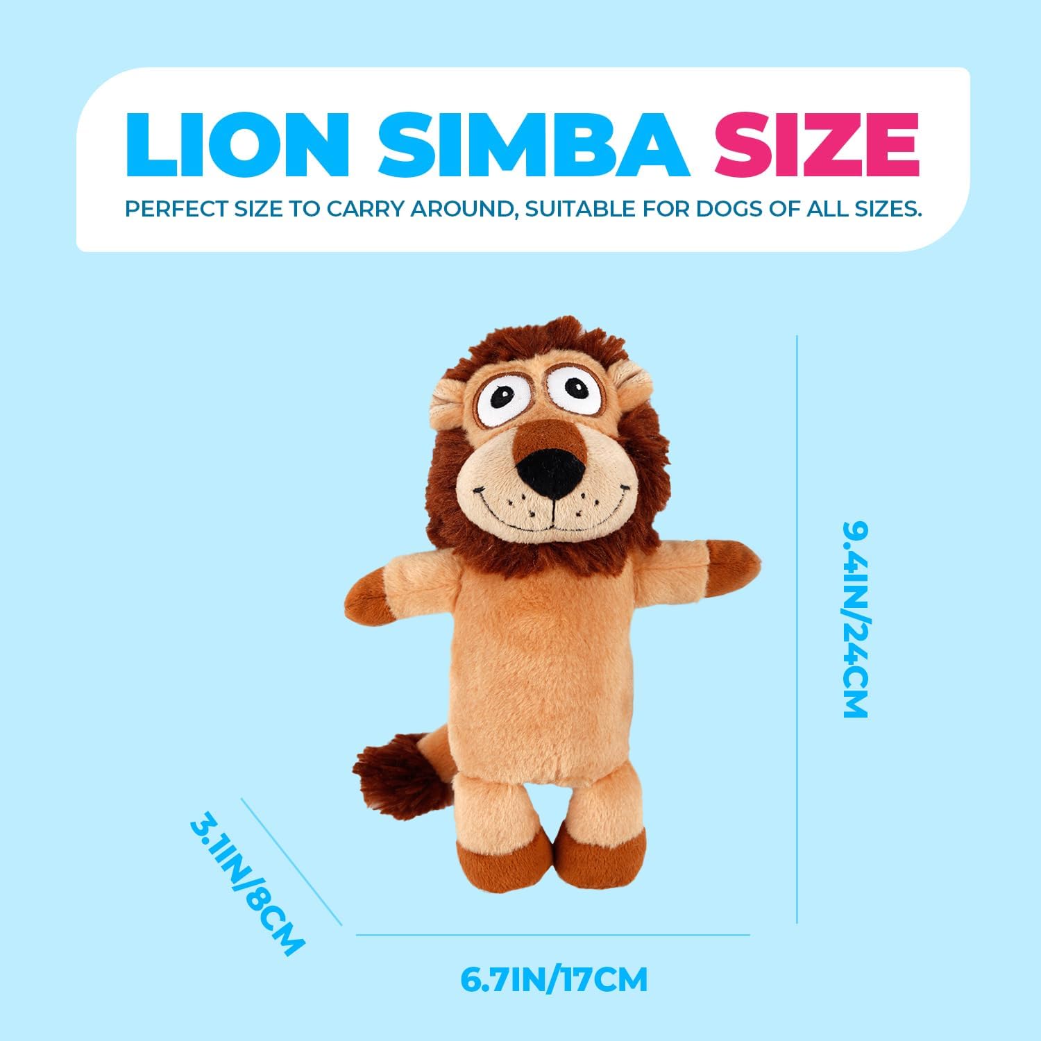 All For Paws Ultrasonic Simba flamingo design dog toy for gentle play