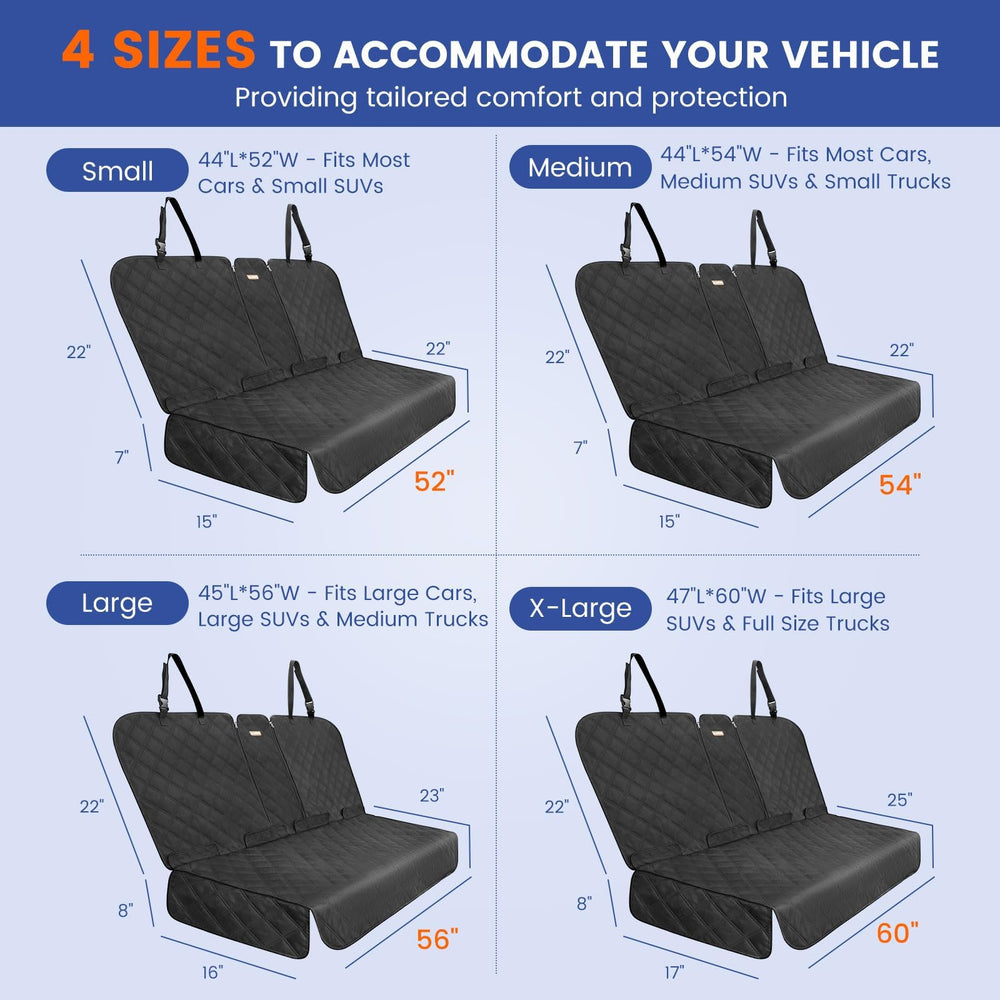 ALLANSING back seat cover easy-clean-care keeps interiors clean after daily use.