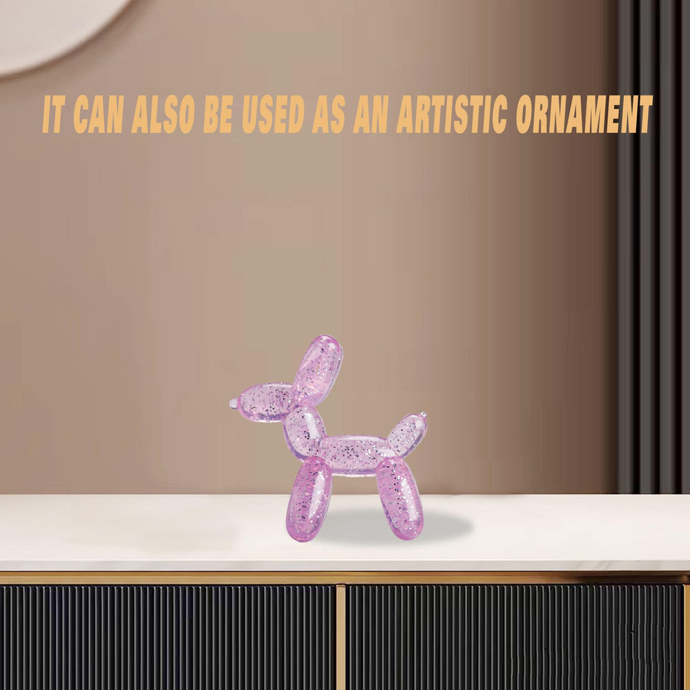 Allcoke balloon-dog-toy pink captured in a cheerful photo moment