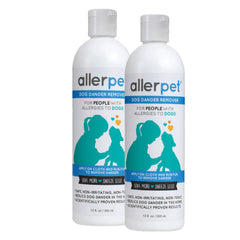 Allerpet Dog 12oz bottle 2-pack minimizes pet allergens for a calmer home.