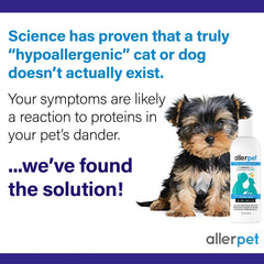 Allerpet dander remover sprayer enables easy, mess-free application on your pet.