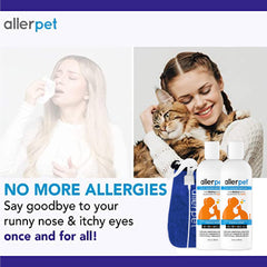 Allerpet sprayer in action reduces spills and simplifies application.