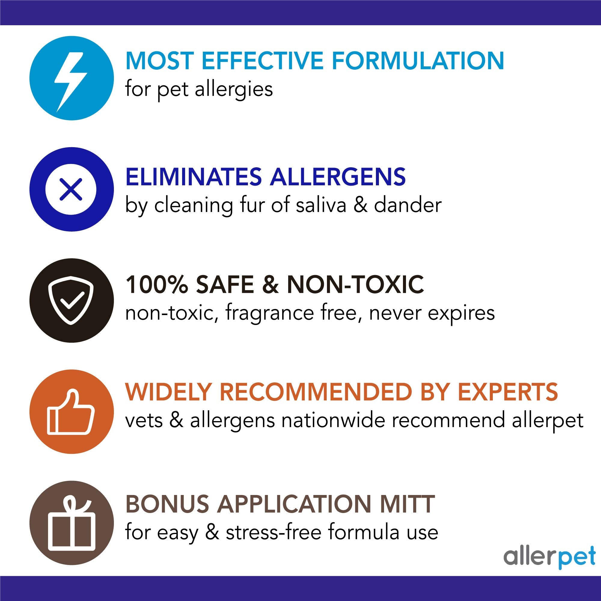 Allerpet sprayer in hand enables one-handed application with minimal spills