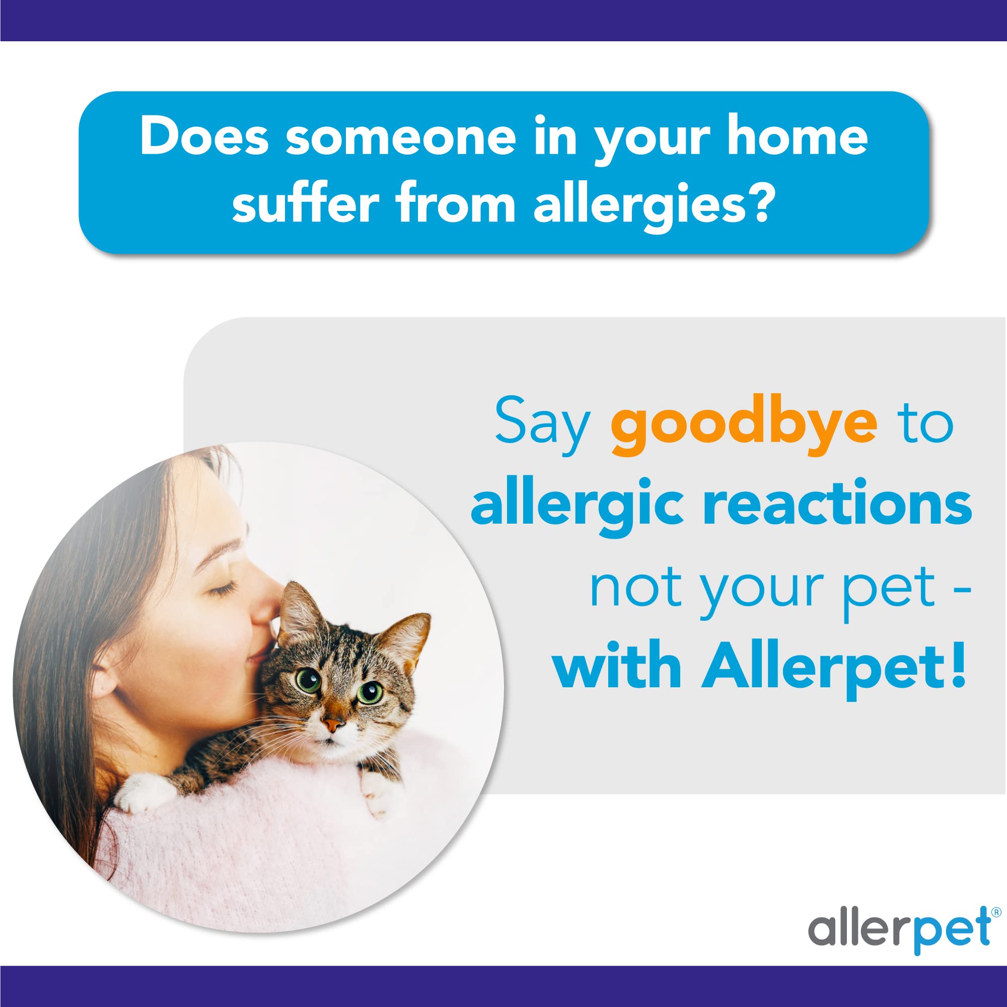 Vet-recommended Allerpet use note indicates weekly application