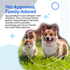 Allertech Anti-Allergen Pet Shampoo after-bath coat shows soft, clean fur and sheen.