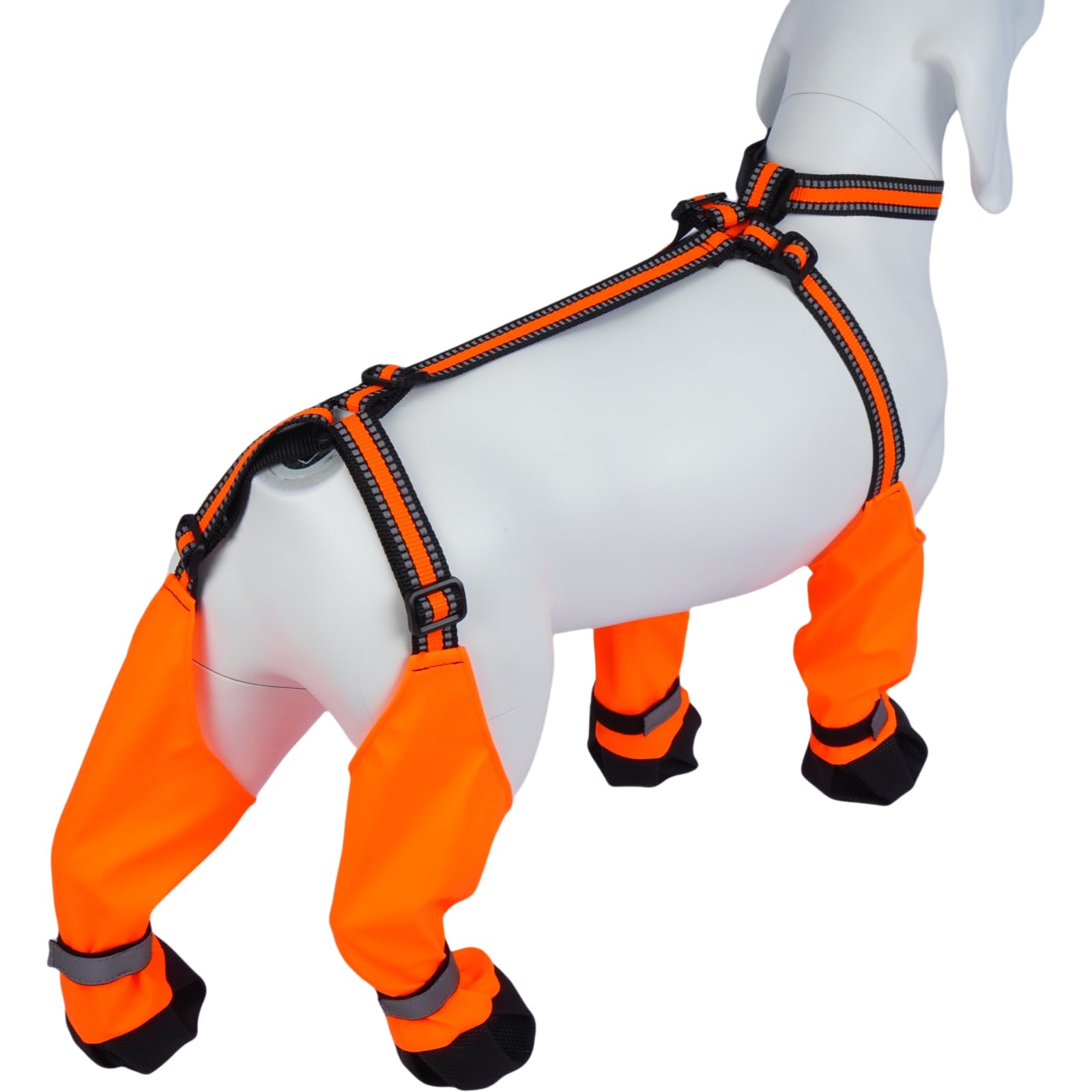 Allroaring dog boots orange-xl paw-protection for outdoor activities.