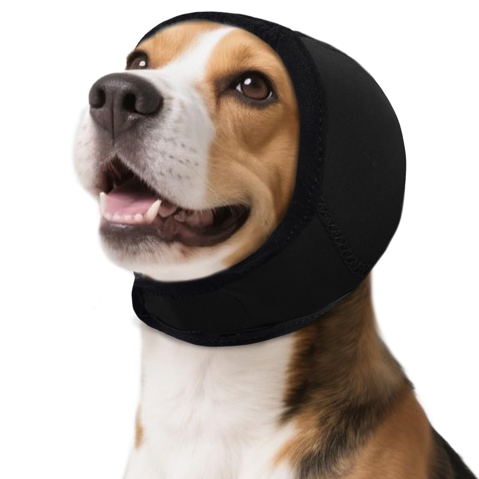 Allroaring dog calming hoodie front view shows snug, comforting fit for anxious dogs.