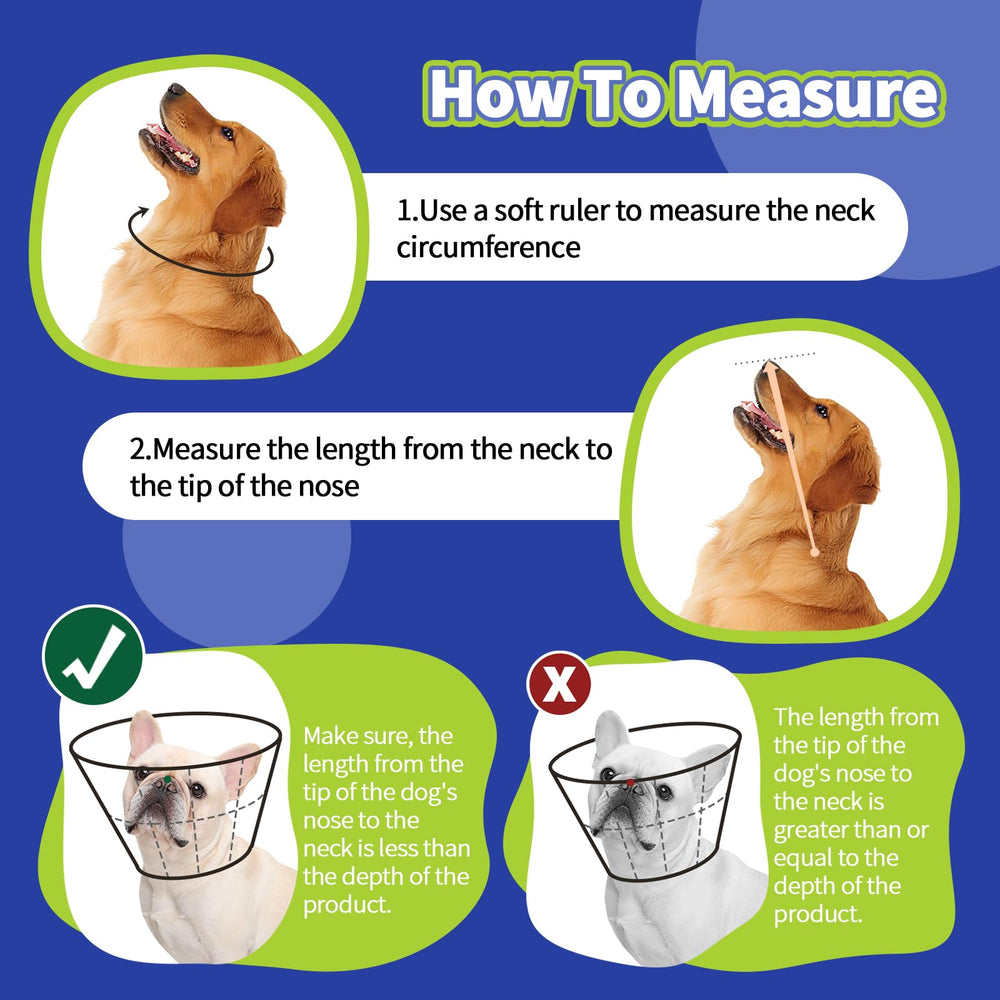 Allroaring dog cone patent-protected design provides secure protection during recovery