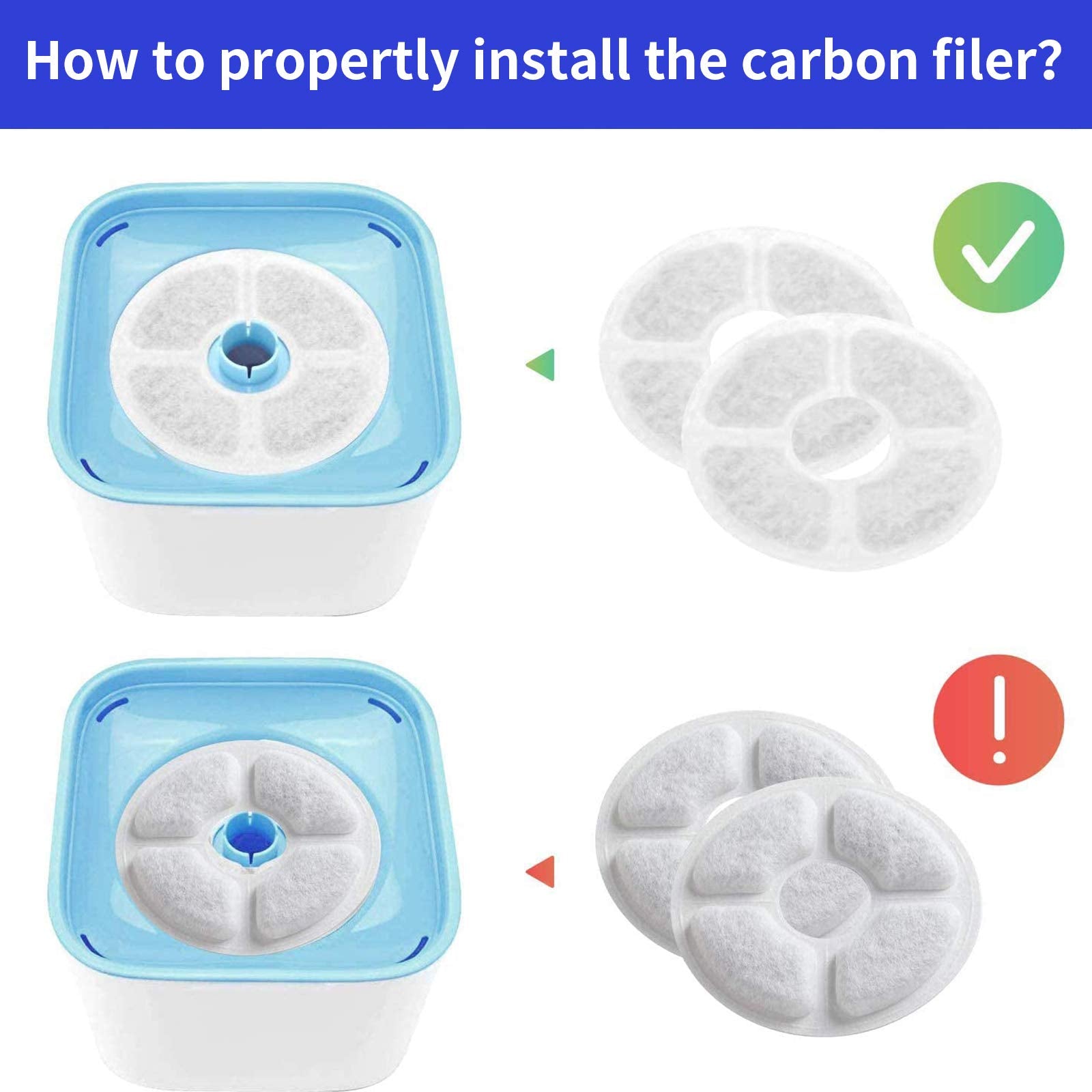 Allxin cat-dog fountain setup with new filters for fresh hydration.
