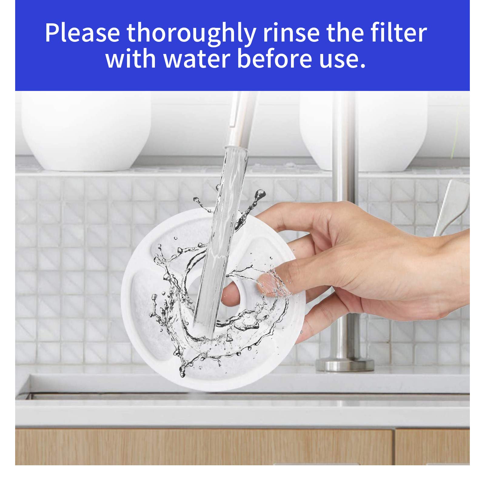 Allxin fountain water flow view after filtration delivers a clean stream.