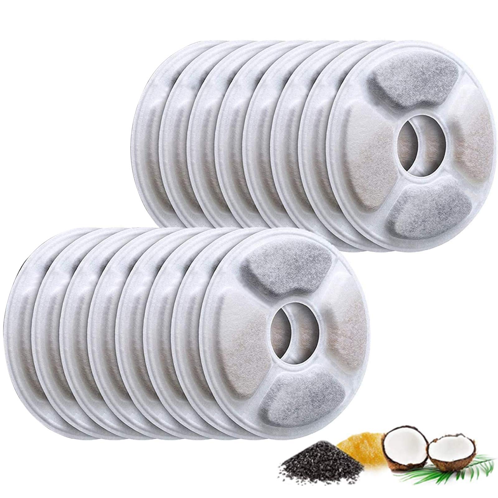 Allxin replacement filters for pet fountain — 16-pack for clean tasting water.