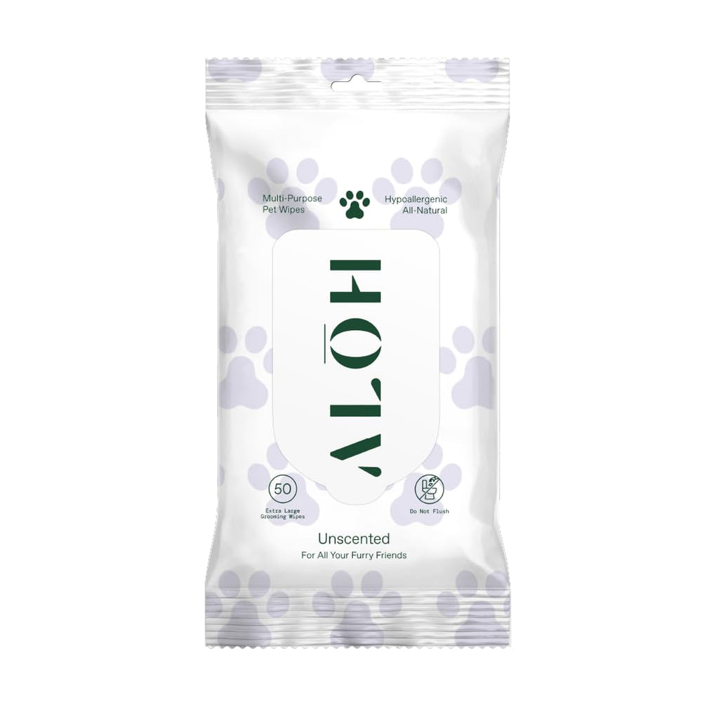 ALŌH hypoallergenic pet wipes unscented pack for gentle cleansing and fresh coats