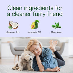 ALŌH hypoallergenic wipe with Avocado Oil repairing dry fur and smoothing