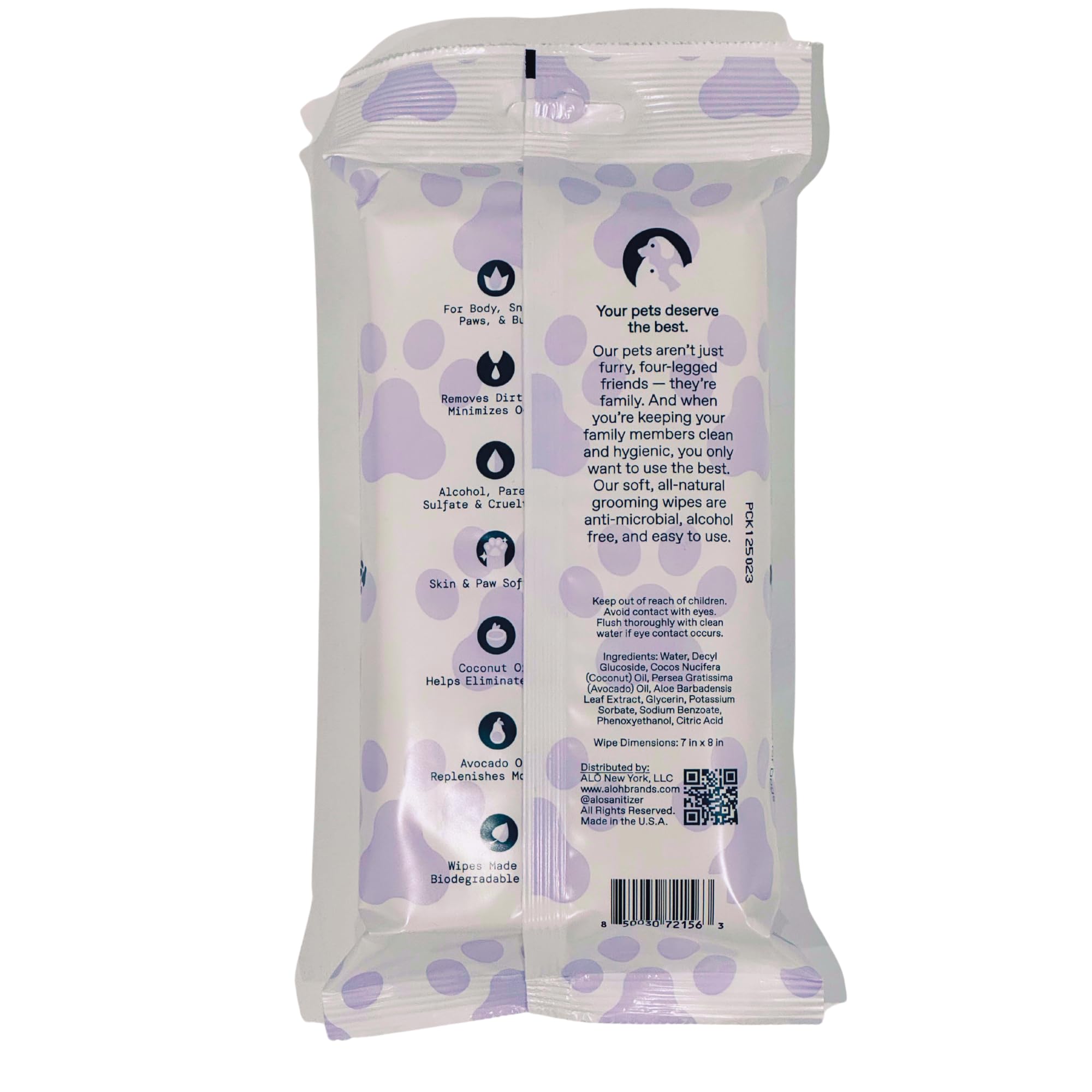 ALŌH hypoallergenic wipes made in the U.S.A. with global components