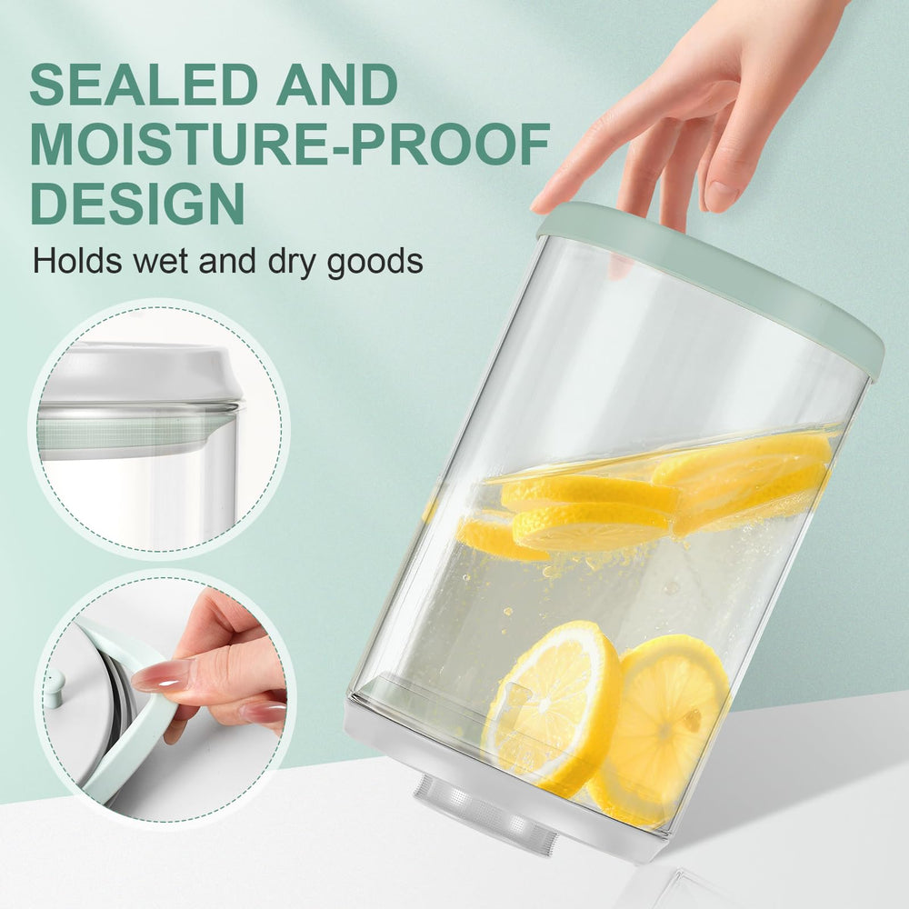 Aloxina airtight seal silicone ring preserves freshness and crunch.