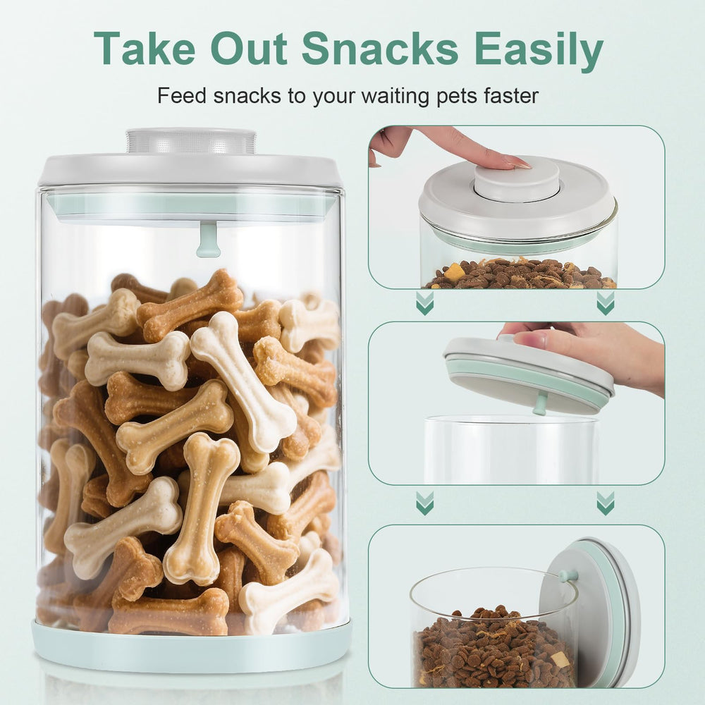 Aloxina kibble-snacks storage keeps dog and cat treats organized.