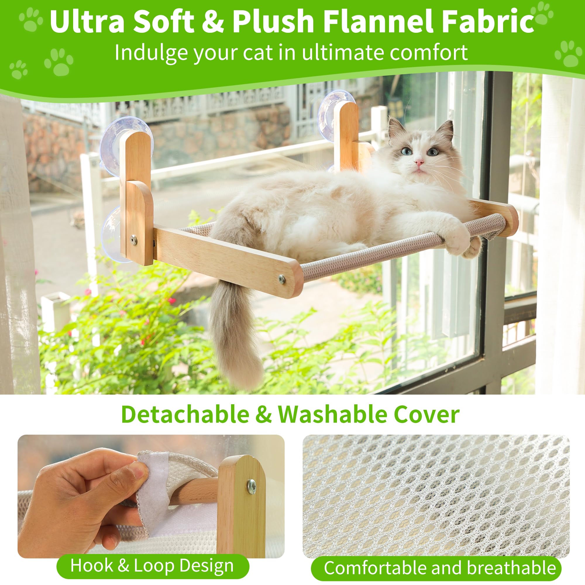 Aloxina window perch uses strong suction cups for secure placement without drilling