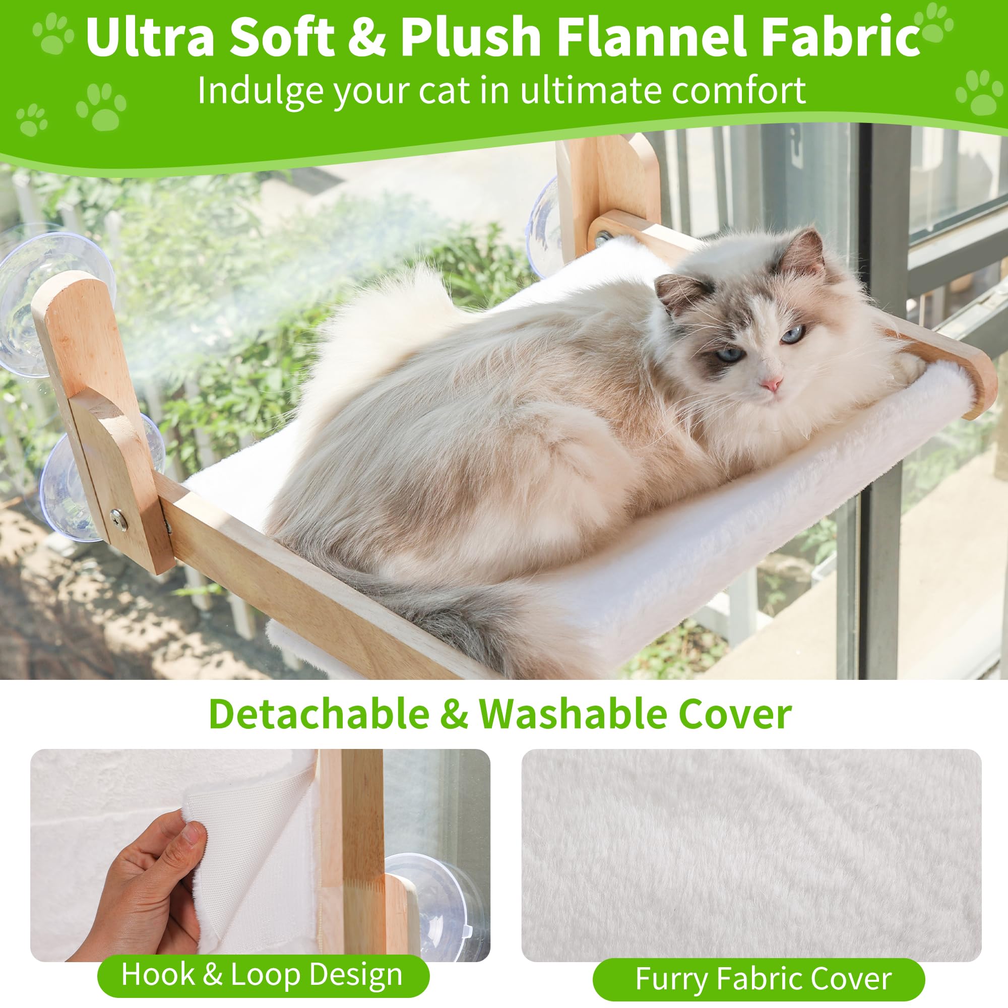 Aloxina suction cups for window perch—strong grip without drilling, secure for active cats.