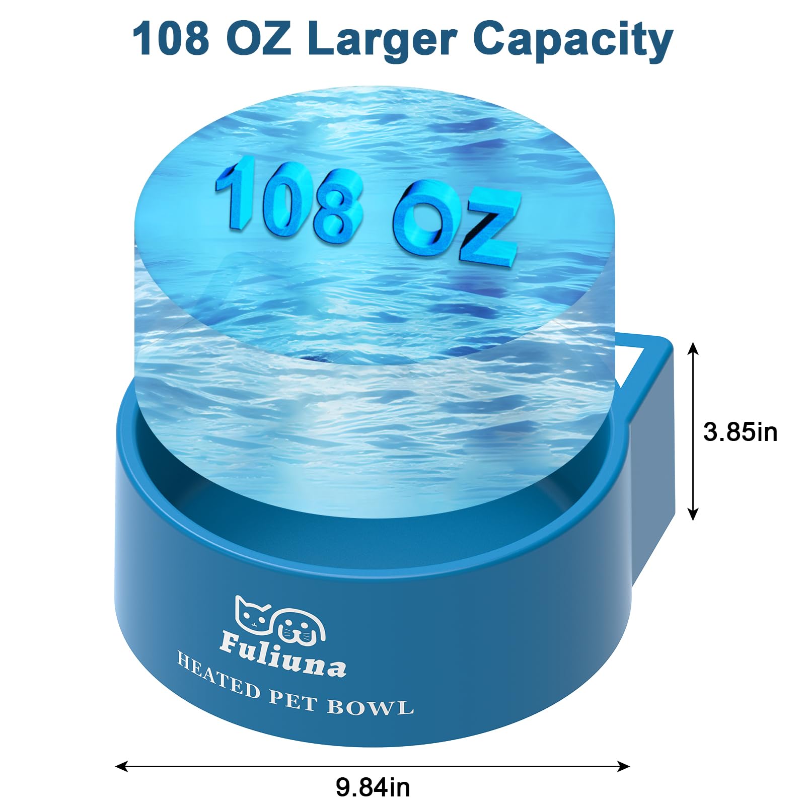 Alpcouts large 3.2L capacity ensures longer water availability for pets.