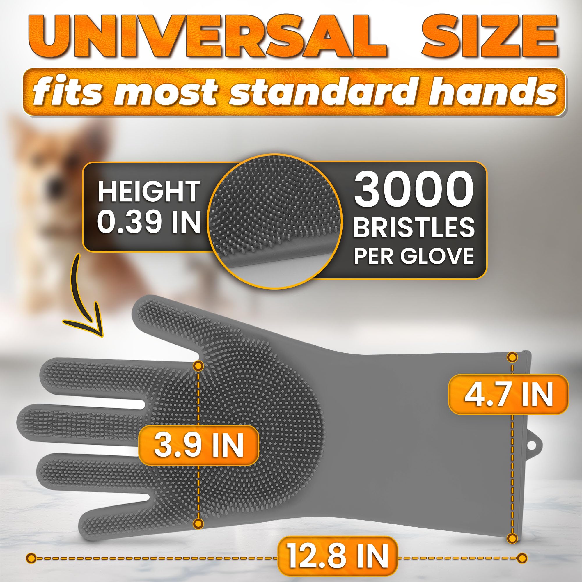 ALPENKOK 2-in-1 gloves close-up showing soft-bristles 10mm for gentle cleansing.