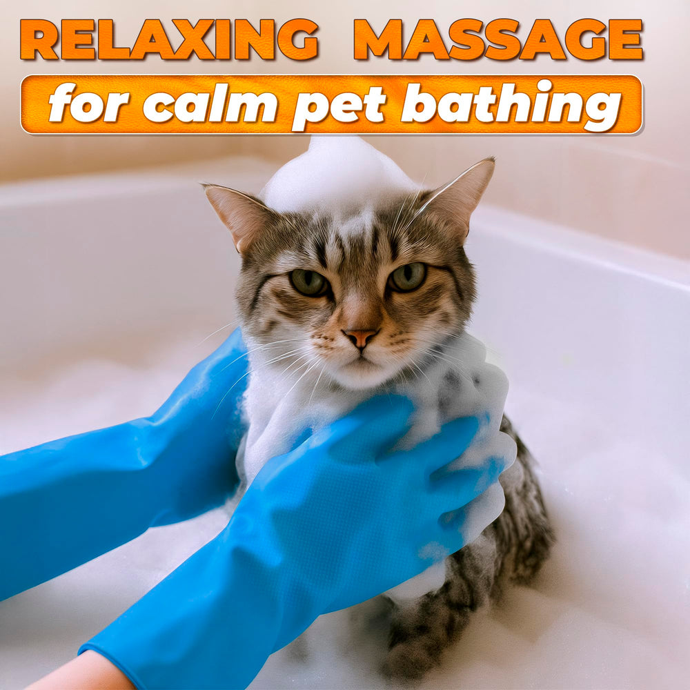ALPENKOK anti-slip dog glove inner textured bumps for secure bathing